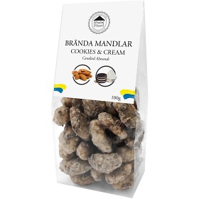 Bild på Pralinhuset Brända Mandlar Cookies & Cream 100g