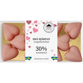Bild på Pralinhuset Chokladhjärtan Jordgubb 90g