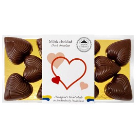 Bild på Pralinhuset Chokladhjärtan Mörk Choklad 70% Kakao 100g