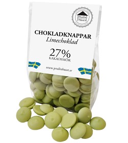 Bild på Pralinhuset Chokladknappar Limechoklad 100g