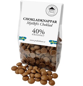 Bild på Pralinhuset Chokladknappar Ljus Choklad Vegansk 100g