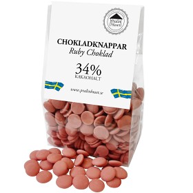 Bild på Pralinhuset Chokladknappar Ruby Choklad 100g