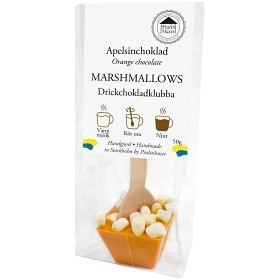 Bild på Pralinhuset Drickchokladklubba Apelsinchoklad Marshmallows 50g
