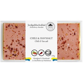 Bild på Pralinhuset Jordgubbschoklad Chili & Havssalt 100g