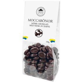 Bild på Pralinhuset Moccabönor Mörk Choklad 100g