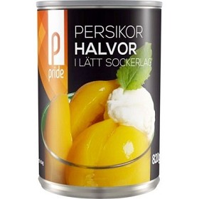 Bild på Pride Persikohalvor i Lätt Sockerlag 820g
