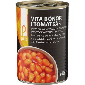 Bild på Pride Vita Bönor i Tomatsås 400g