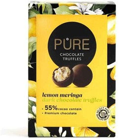 Bild på Pure Chocolate Tryffel Mörk Choklad Citron-Marängfyllning 148g