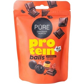 Bild på Pure Chocolate Tryffel Mörk Proteinboll Chokladfyllning 91g
