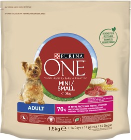 Bild på Purina One Small Dog Adult Oxkött & Ris 1.5 kg