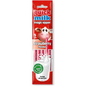 Quick Milk Magic Sipper - Lot De 3 Boîtes (39 Pailles) Aromatisées Au Chocolat Pour Transformer Le Lait En Milkshake