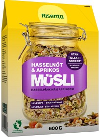 Bild på Risenta Müsli Hasselnöt & Aprikos 600 g