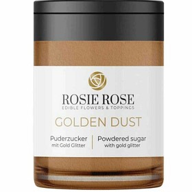 Bild på Rosie Rose Glitterpulver Socker med Guld 30g