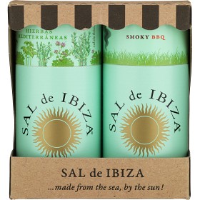 Bild på Sal de Ibiza Sea Salt Spice Set Smoky BBQ & Mediterranean Herbs 55+70g