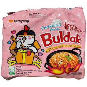 Bild på Samyang Buldak Carbonara Hot Chicken Ramen Noodles 5-pack 650g