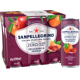 Bild på San Pellegrino Granatäpple & Apelsin Zero 6x33cl