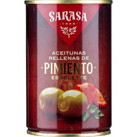 Bild på Sarasa Manzanillaoliver utan Kärna med Espelettepeppar 300g