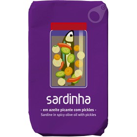 Bild på Sardinha Sardiner i Kryddig Olivolja med Pickles 160g
