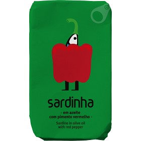 Bild på Sardinha Sardiner i Ekologisk Olivolja & Röd Paprika 120g