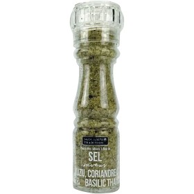 Bild på Savor & Sens Havssalt, Yuzu, Basilika & Koriander i Kvarn 135g