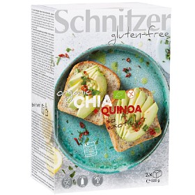 Bild på Schnitzer Glutenfritt Chia + Quinoa bröd 2 x 250 g