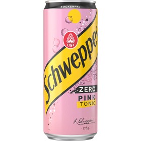 Bild på Schweppes Pink Tonic Zero Drinkmix Burk 33cl