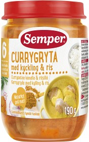 Köp Semper Currygryta med kyckling & ris 6 mån 190g på delitea.se