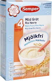 Köp Semper Mjölkfri Mild Gröt, 4 mån 250g på delitea.se