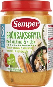 Bild på Semper Grönsaksgryta med Kyckling & Vitlök 8M 190 g