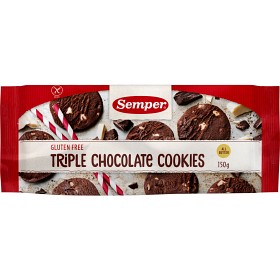 Bild på Semper Triple Chocolate Cookies 150g