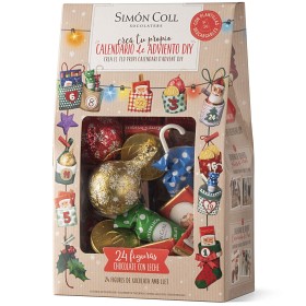 Bild på Simón Coll Adventskalender Kreativ 24 Blandade Presenter i Ljus Choklad 215g