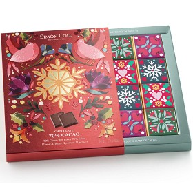 Bild på Simón Coll Chokladask med 12 Minibitar Mörk Choklad 60g