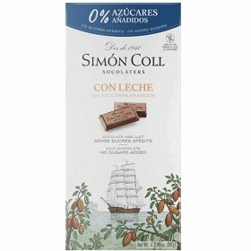 Bild på Simón Coll Mjölkchoklad 34% Utan Tillsatt Socker 85g