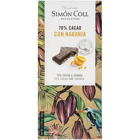 Bild på Simón Coll Mörk Choklad 70% med Apelsin 85g