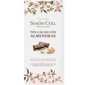 Bild på Simón Coll 70% Mörk Choklad Hel Mandel 100g