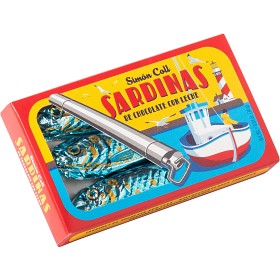 Bild på  Simón Coll "Sardiner" i Ask Ljus Choklad 24g