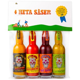 Bild på Skånsk Chili Presentförpackning - Fyra Heta Såser