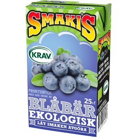 Bild på Smakis Fruktdryck med smak av Blåbär Ekologisk KRAV 25cl