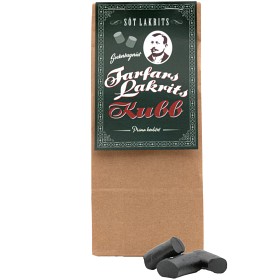 Bild på Sockerbageriet Farfars Söt Lakritskubb 150g