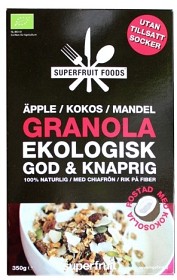 Bild på Superfruit Foods Granola Äpple Kokos Mandel 350 g