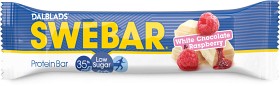 Bild på Swebar Low Sugar White Chocolate & Raspberry 50 g