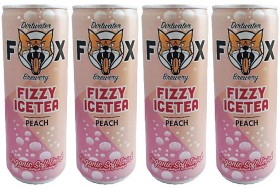 Bild på The Dirtwater Fox Fizzy Icetea Peach 4x250 ml