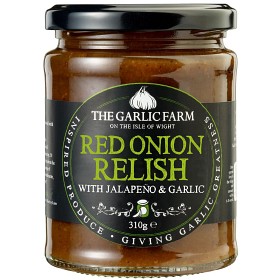 Bild på The Garlic Farm Red Onion Relish Jalapeño & Garlic 310g