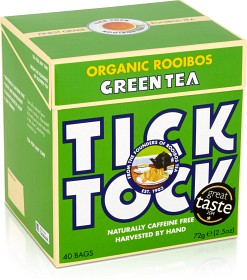 Bild på Tick Tock Organic Rooibos Green Tea 40 tepåsar