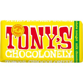 Bild på Tony's Chocolonely Milk Chocolate Almond Honey Nougat 180 g
