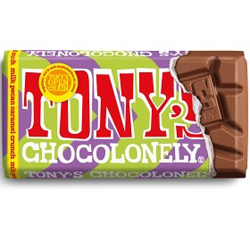 Bild på Tony's Chocolonely Mjölkchoklad Pecan & Karamell Crunch 90g