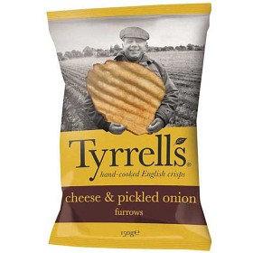 Bild på Tyrrells Chips Cheese & Pickled Onion 150 g