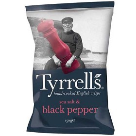 Bild på Tyrrells Chips Sea Salt & Black Pepper 150 g