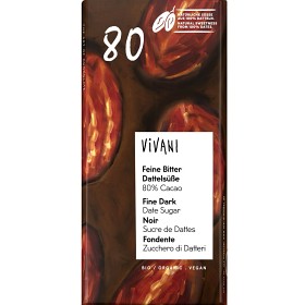Bild på Vivani Mörkchoklad Dadelsocker 80% 80g
