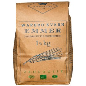 Bild på Warbro Kvarn Emmer Stenmalet Fullkornsmjöl 1,25kg